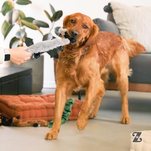 ZippyPaws Skinny Peltz No Stuffing Dog Toy Pack to Keep Them Busy - 18" - style: Weasel, Skunk, Wolf - Large (3-pack)