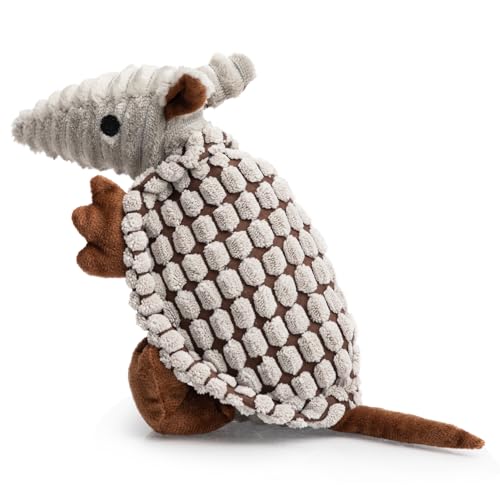Hollypet Armadillo Squeaky Puppy Dog Toys for Small Medium Dogs, 8" - color: Gray, size: 8 IN