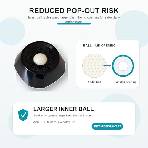 Dog Lick Ball Slow Feeder, Rolling Sphere Interactive Pet Toy with Suction Cups, Calming Slow Feeding Bowl for Liquid Treats & Peanut Butter, Anxiety Relief Licking Toy for Dogs & Cats（Black - color: Black
