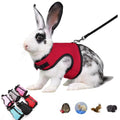 Bunny Harness with Leash Escape Proof Rabbit Harnesses Mesh Vest Red L - color: Red, size: L(Neck:6"-7.5" Chest:7.8"-11.8")
