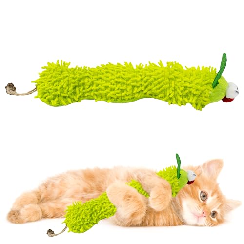 1 Pack Catnip Toys, Soft Cat Pillows Toys - color: Caterpillar