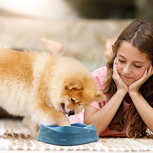 VANNON Slow Feeder Dog Bowls Non Slip Puppy Bowl Durable Dog Puzzle Feeder Bloat Stop Food Bowls for Puppy and Small Dogs, BPA Free, 2 Cups, Blue - color: D-Blue-Small-2Cups
