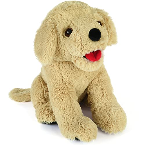 LotFancy Golden Retriever Stuffed Animal, 12-Inch Soft Plush Puppy for Kids - color: Beige, size: 12 inch
