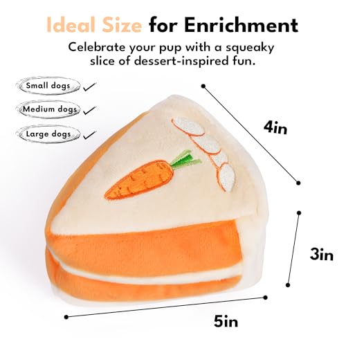 CHEWFFON Dog Interactive Toy, Puzzle Snuffle Carrot Cake for Enrichment - style: Carrot Cake