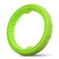Dog Chewing Ring - Soft Rubber Ring Dental Chewing Teething Biting Chasing Training Toy for Small and Medium Dog Puppy - 7", Green - color: Green Ring, size: 7"