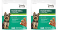 Wonder Bound Beef Flavor Dental Sticks for Tiny Dogs (5-20 lbs), 6-Ridge Shape for Plaque & Tartar Control, Freshens Breath, Formulated with Vitamin C, 108 Count (Pack of 2) - size: 108 Count (Pack of 2)