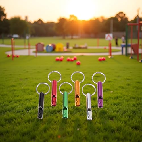 6 Pcs Ultrasonic Dog Training Whistles Metal Dog Training Whistles for Small Large Pet Dog Whistles Dog Flute Dog Whistles that Makes Dogs Come to You that Makes Dogs Stop Barking