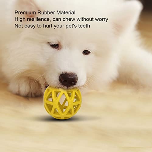 Asixxsix Hollow Dog Ball, Rubber Dog Toy Puzzle Ball Bite Dog Hollow Ball Toy Fun Interactive Chewing Pet Toy Ball, Lightweight and Portable Pet Toy for Dogs Cats Pets (L) - size: L