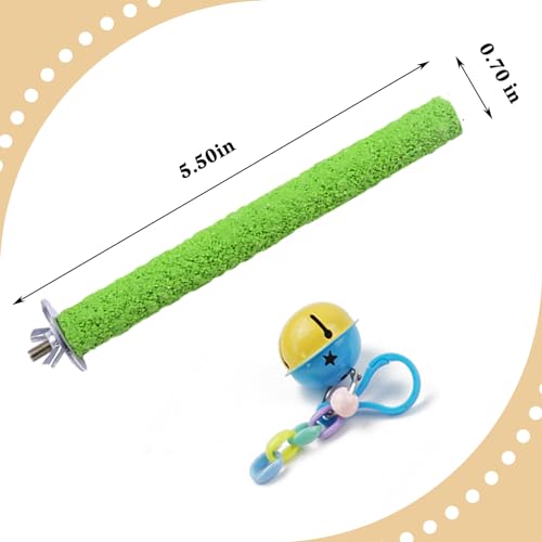 Wooden Bird Foraging Toys, Bird Chew Toys Parrot Perches for Cage Cockatiel Shredding Wood Stand & Enrichment for Budgie Lovebird Conure