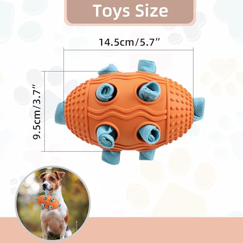 Interactive Dog Toy, Food Dispensing Puzzle Toy for Boredom Relief (Orange) - color: Orange
