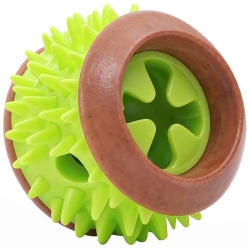 Dog Treat Ball, Treat Dispensing Puzzle Toy, 3 Inch, Green - color: Green