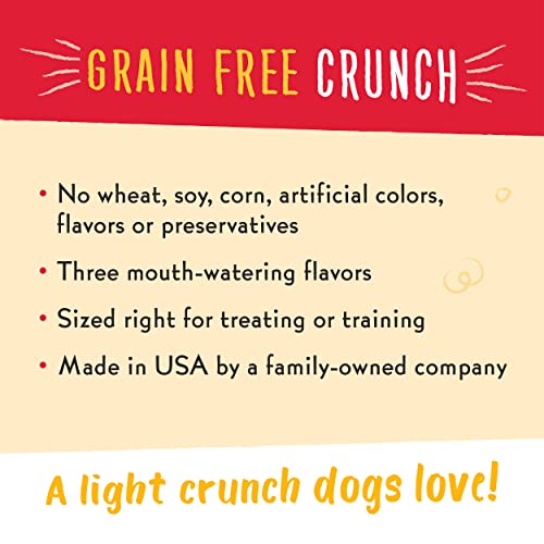 Charlee Bear Crunch Grain Free Dog Treats, Chicken,Pumpkin and Apple, 8 Ounce Resealable Bag,Low Calorie Training Treats for Dogs,Limited Ingredient,Healthy,Crunchy Dog Snacks, Made in USA (Pack of 2) - size: 8 Ounce (Pack of 2)