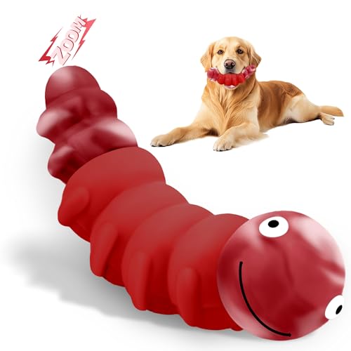Indestructible Dog Toys for Aggressive Chewers, Tough Toy - color: Red