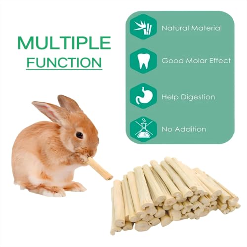 700g Sweet Bamboo Sticks for Rabbits,Chew Toy for Bunny Chinchilla