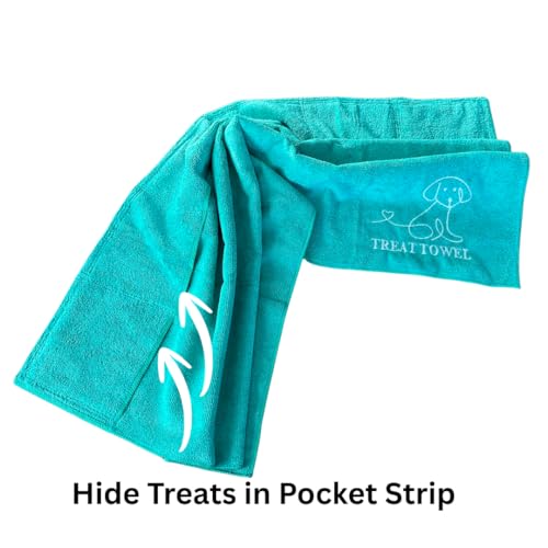 Treat Towel for Dogs – Snuffle Towel for Mental Stimulation & Enrichment, Interactive Lick Mat Alternative, Washable Microfiber, Boredom Buster Nose Work Toy for All Breeds – Green - color: GreenSTD