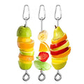 Bird Cage Food Holder Parrot Fruit Vegetable Skewer Bird Cage Feeder, 3Pack