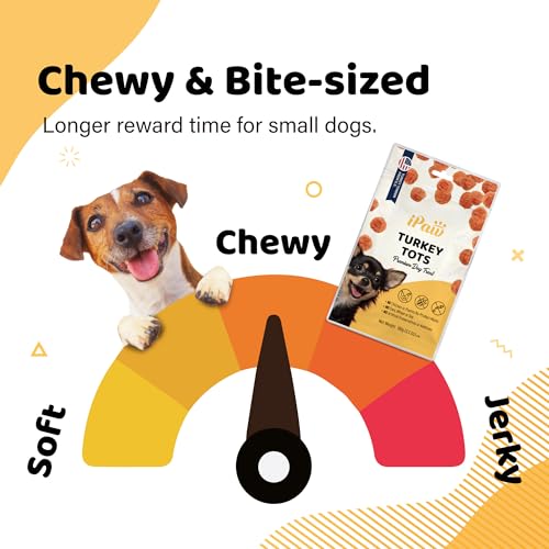 iPaw Turkey Tots Dog Treat, SQF-Certified Production Process,Training Treat - size: 3.5 Ounce (Pack of 5), style: Turkey Tots