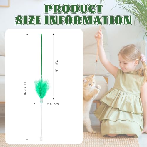Lewtemi 9 Pcs Interactive Hide and Seek Cat Toys Replacement Feather