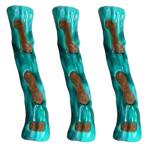 3 Pack Dog Bones Chew Toys for Aggressive Chewer,Beef Flavor,for All Breed - size: ST beef Flavor 3 PCS