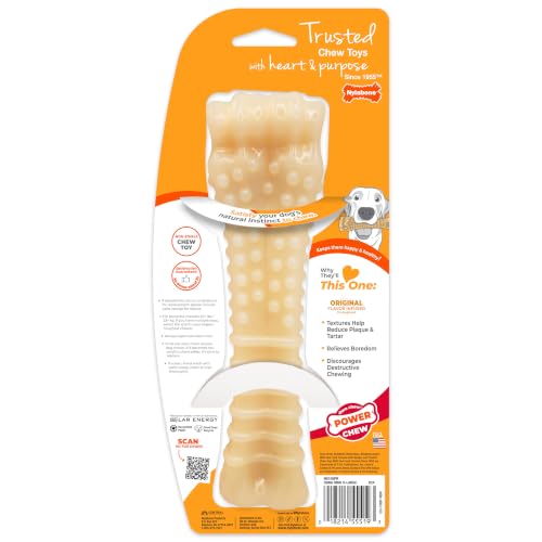 Nylabone Power Chew Textured Bone Dog Chew Toy, Original Flavor, X-Large - size: X-Large