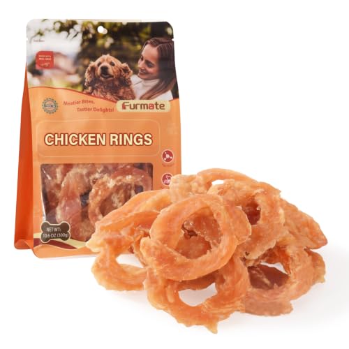 Chicken Jerky Rings Dog Treats with Taurine, Rawhide-Free, 10.6 oz