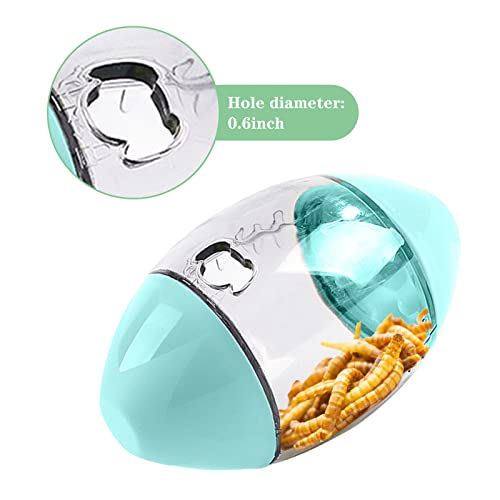 ALI2 Lizard Feeder Toys Bearded Dragon Enrichment Reptile Interactive Rugby Shape Toy for Bearded Dragon, Lizard, Gecko and Small Animals - color: Green