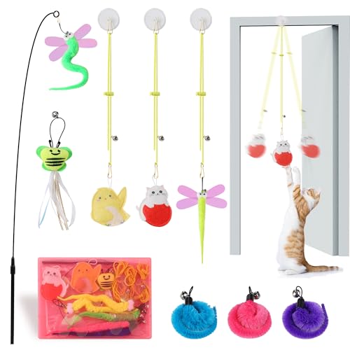 Hanging Cat Toys for Indoor Cats - color: 12 Wand /Hanging