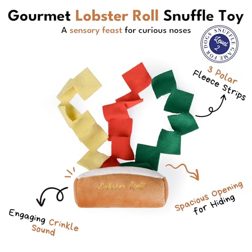 CHEWFFON Lobster Roll Snuffle Dog Toy, Interactive Nose Work Puzzle - style: Lobster Roll