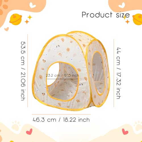 Andiker Cat Pop Up Tent, 3 Holes Safe and Strong Cute Cats Tunnel Collapsible Easy to Carry Cat House for Indoor Cats Kittens Hiding Playing Training Sleeping (Tent Black) - style: Tent Black