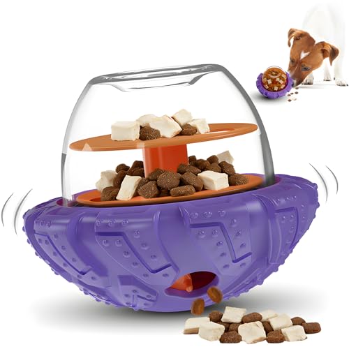BoYoYo Interactive Dog Puzzle Toy for Smart, Dog Enrichment Toys to Keep Them Busy, Cognitive Dogs Toy to Stimulate Their Brain, Dog's Treat Dispensing Toys with Slow Feeder, Easy to Clean - color: Purple