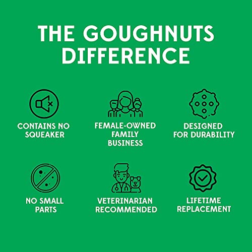 Goughnuts Dog Chew Toys Rubber Ring Indestructible Dog Chew Toys for Extreme Aggressive Power Chewers |for Large Dogs 100+ Pounds |Large (L) Size, Green Rubber - color: Green, size: Large, 60-120 Lbs (Maxx Size)