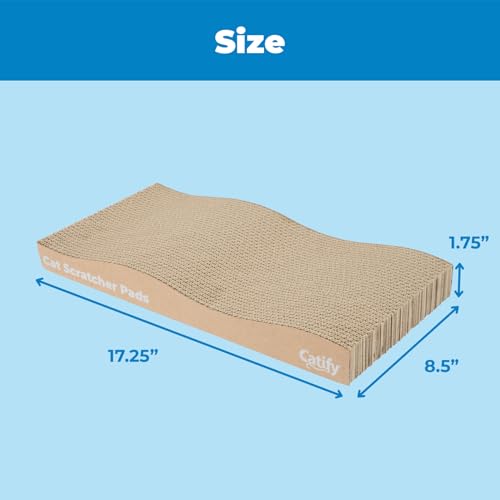 Best Pet Supplies Catify Cat Scratcher Pads - Wave, 2-Pack - color: Wave (2 Pack)