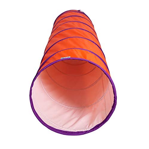 Pacific Play Tents 20509 Institutional Tunnel, 6' x 19" Diameter - Orange/Purple - color: Orange/Purple