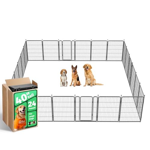 FXW Aster Dog Playpen Designed for Yard, 40" H, 24 Panels - size: 40"H & 24 Panels