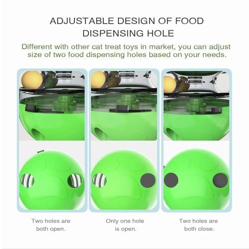 Interactive Cat Toy for Indoor Cats Wobble Treat Dispenser Ball (Green) - color: Green