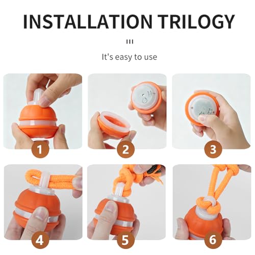 Interactive Dog Toys Dog Ball,Automatic Rolling and Bouncing Moving Dog Toy - color: 1 Blue +1 Orange