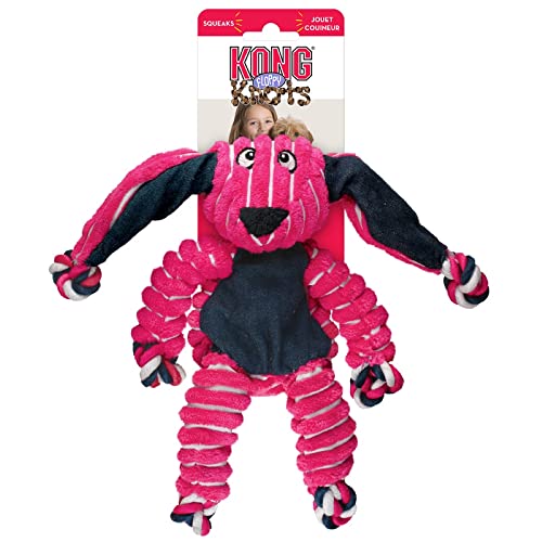 KONG Floppy Knots Rope and Plush Dog Toy, Bunny, Medium/Large - color: Bunny, size: Medium/Large