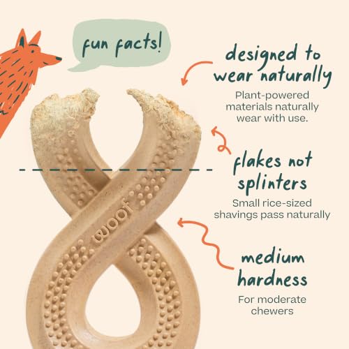 WOOF HonestChew Infinity Dog Chew Toy for Dogs 60 lbs & Up - size: Large
