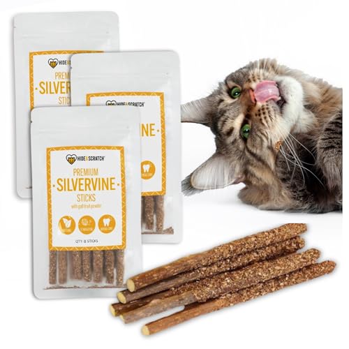 Hide & Scratch Silvervine Catnip Balls 3 Pack Hand Woven Cat Chew Toys - style: Sticks (3 Pack)
