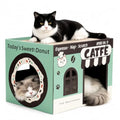 Cardboard Cat Scratcher House, Corrugated Scratching Pad with 2 Pads, Green - size: New-Green
