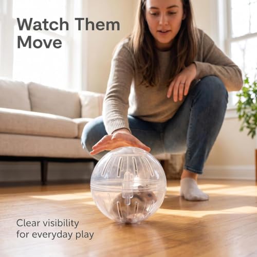 1Pc Transparent Small Pets Exercise Ball Dwarf Hamster Mute Running Spinner Play Toy for Junior Hedgehog Gerbil Hamster Exercise Ball,Small Animals Supplies