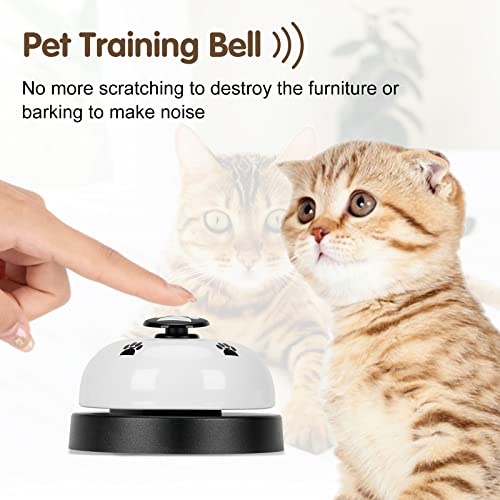 JEXCULL Pet Training Bells, 4 Pack Dogs Bell for Door Potty Training and to Ring to Go Outside Communication Device Dog AgilityTraining Equipment Interactive Toys (White) - size: Small (Pack of 2)