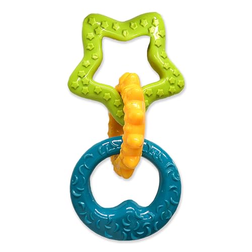 Nylabone Puppy Power Chew Teething Rings Dog Chew Toy, Bacon Flavor, Small - color: Rings, size: Small