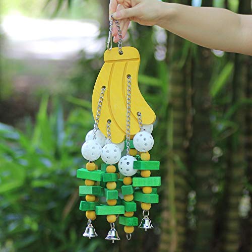 GPY Parrot Toys for Macaw, Interactive Bird Toys for Parrots Large Bird - color: Big banana