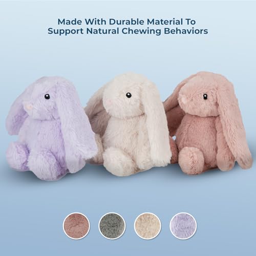 Best Pet Supplies Bunny Buddy Squeaky Plush Dog Toy - Mauve, Small - color: Bunny (Mauve), size: Small