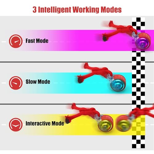 Interactive Dog Toys, Smart Automatic Moving Dog Ball with Rope, Rechargeable Motion Activated Rolling Dog Toy for Small Large Dogs Aggressive chewers to Keep Them Busy