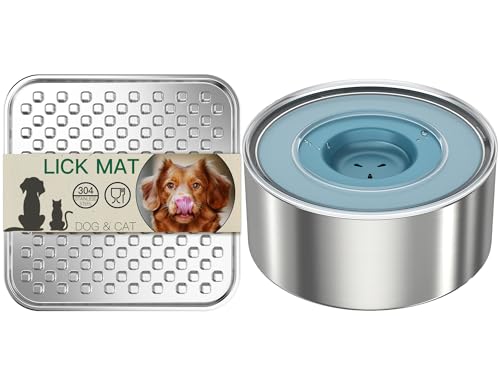 Lick Mat + Water Bowl Set