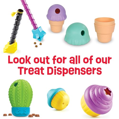 Brightkins Large Ice Cream Cone Treat Dispensers for Dogs - Interactive Dog Toys for All Breeds, Gifts for Dogs (Pack of 2) - size: Large (Pack of 2)