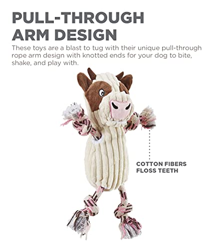 Outward Hound by Charming Pet Ranch Roperz Cow Plush Squeaky Dog Toy - color: Ranch Roperz Cow