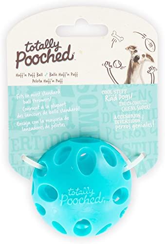 Messy Mutts Totally Pooched Huff n Puff Ball, 3.1 Inch, Puzzle, Teal - color: Teal